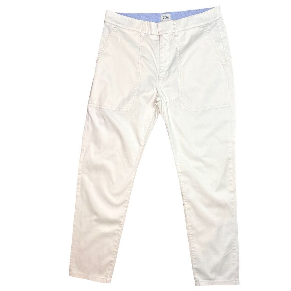 J.Crew Slim Boyfriend Chino Pants Cream Sz: 27